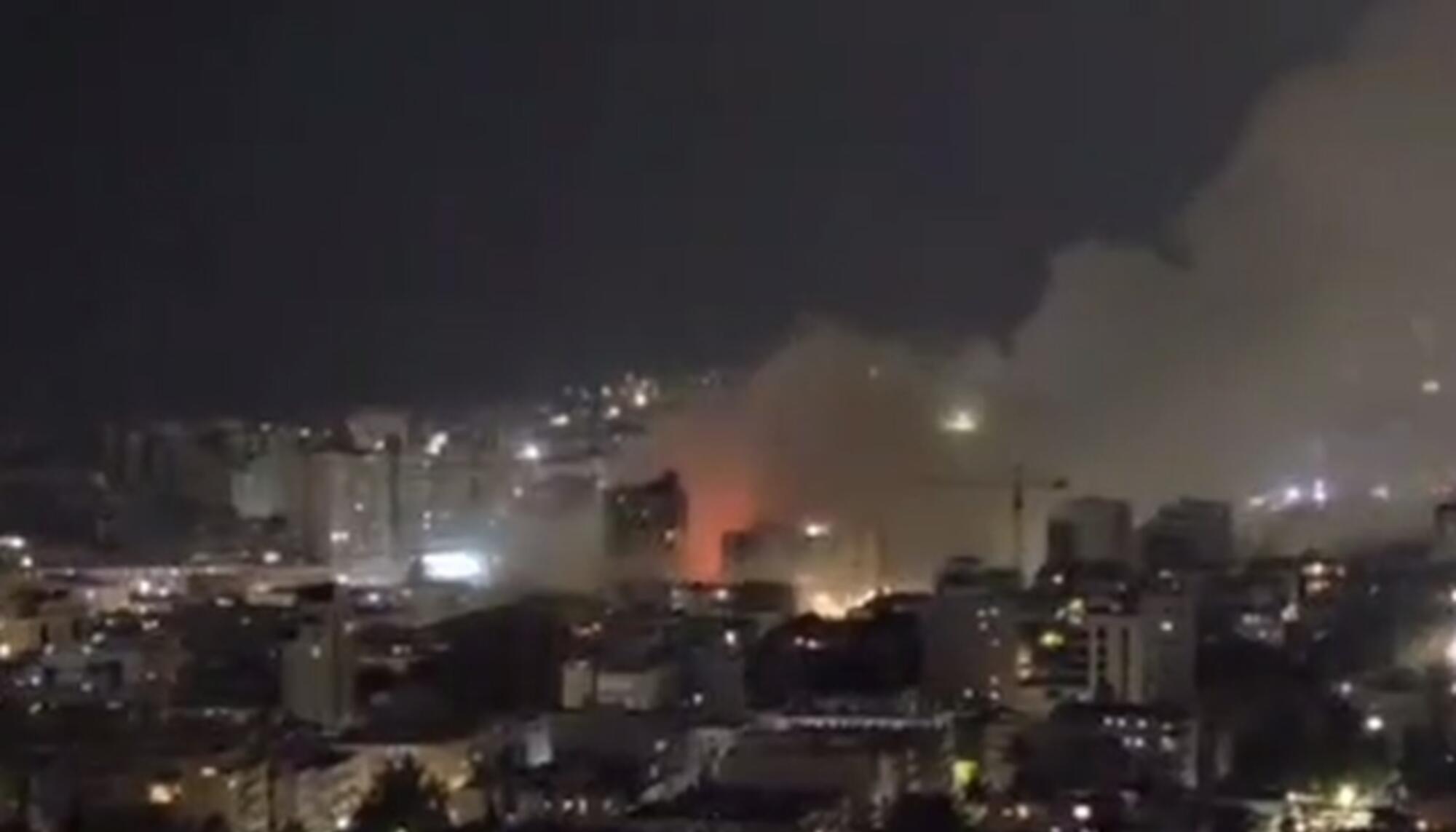 Tel Aviv en llamas en la noche del 15 de junio.